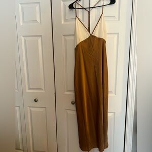 Elegant Two-Tone Maxi Dress Abercrombie